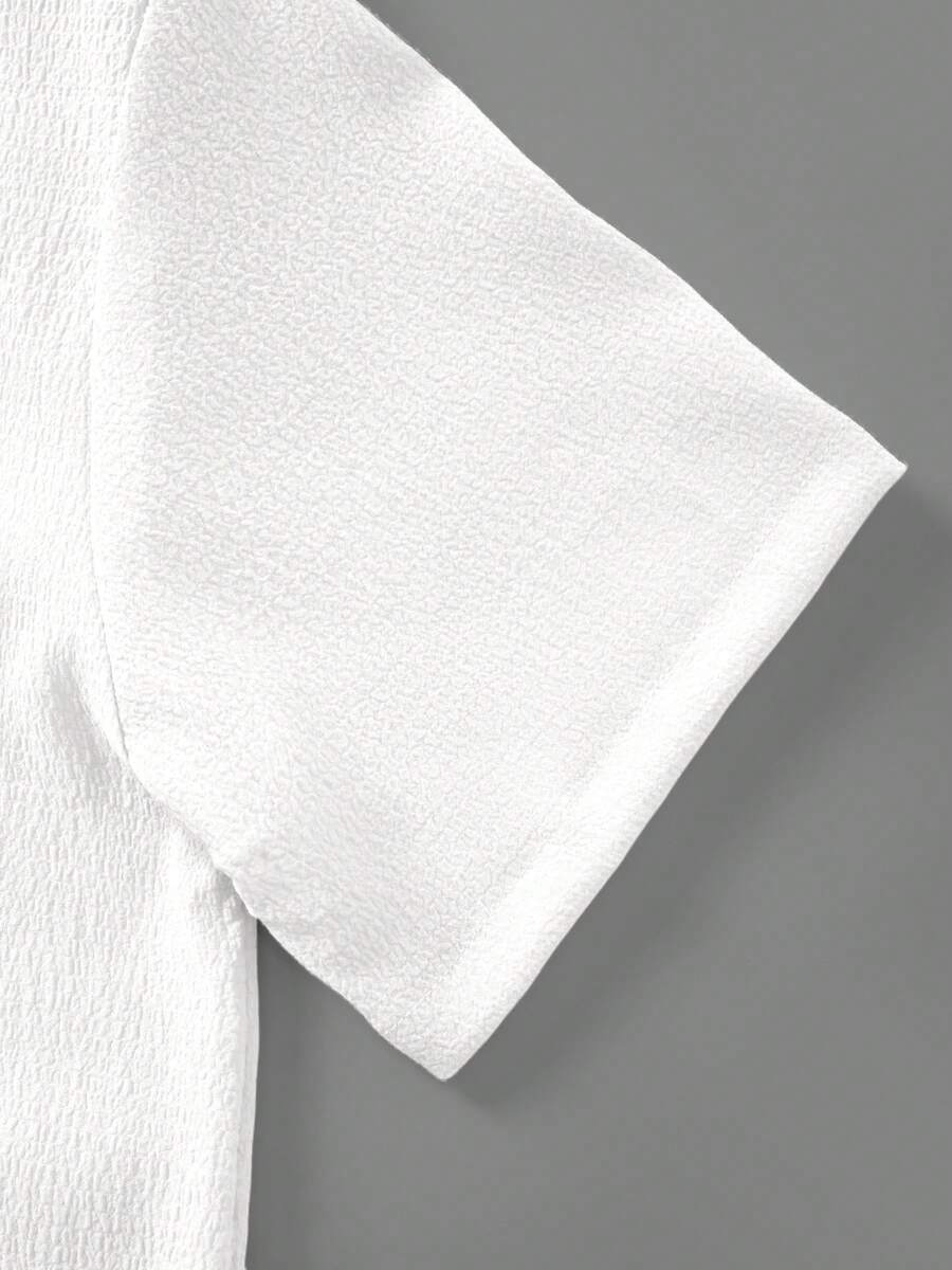 Mens Pant and Shirt Set Jacquard Short Sleeve Button-Up – Tarlen