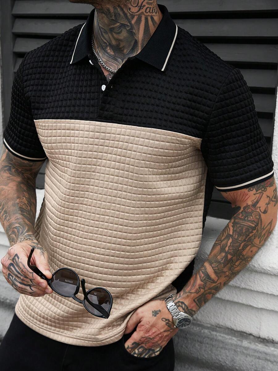 Mens Polo Shirt Contrast Binding Knit Short Sleeve – Valron