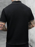 Mens Polo Shirt Contrast Binding Knit Short Sleeve – Valron