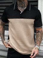 Mens Polo Shirt Contrast Binding Knit Short Sleeve – Valron