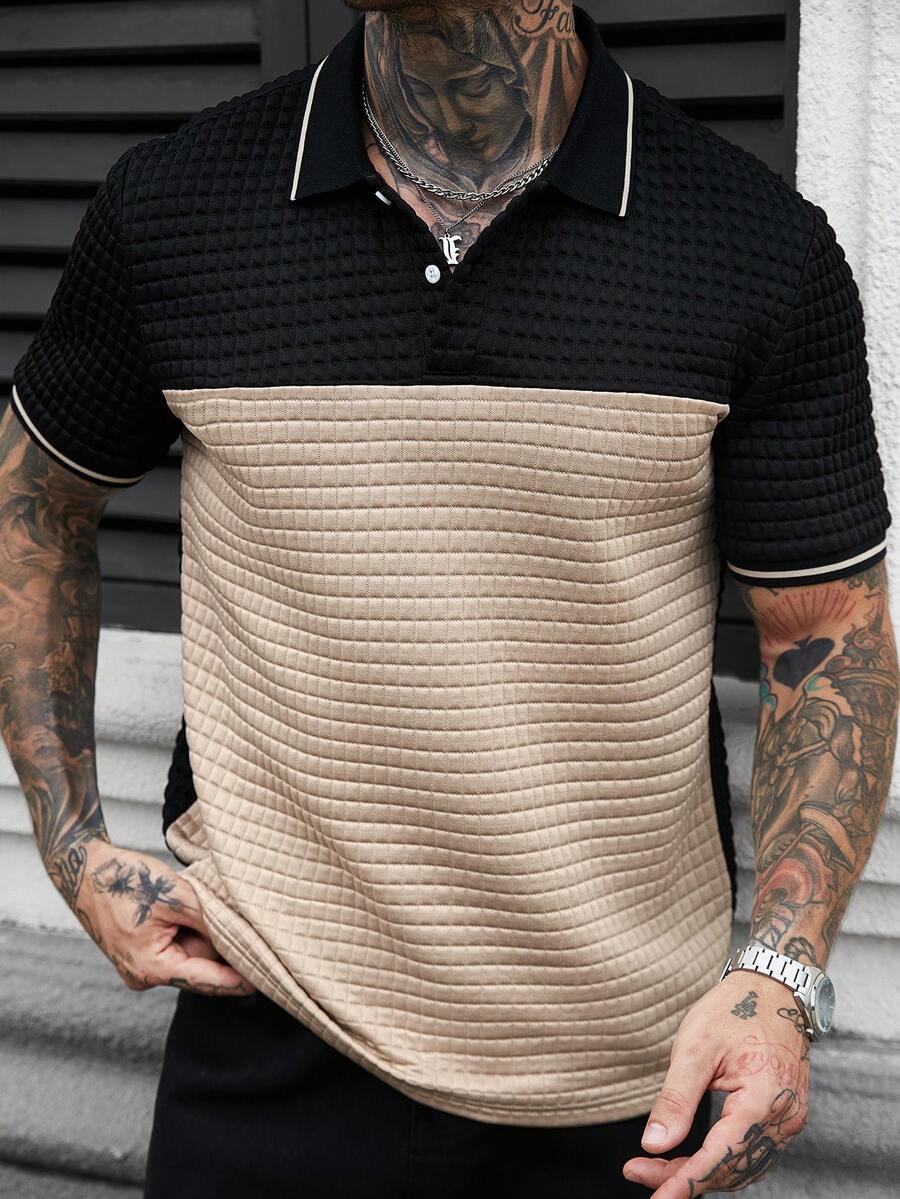 Mens Polo Shirt Contrast Binding Knit Short Sleeve – Valron