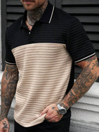Mens Polo Shirt Contrast Binding Knit Short Sleeve – Valron