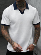 Mens Polo Shirt Contrast Binding Knit Short Sleeve – Valron