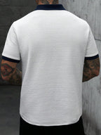 Mens Polo Shirt Contrast Binding Knit Short Sleeve – Valron