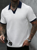 Mens Polo Shirt Contrast Binding Knit Short Sleeve – Valron