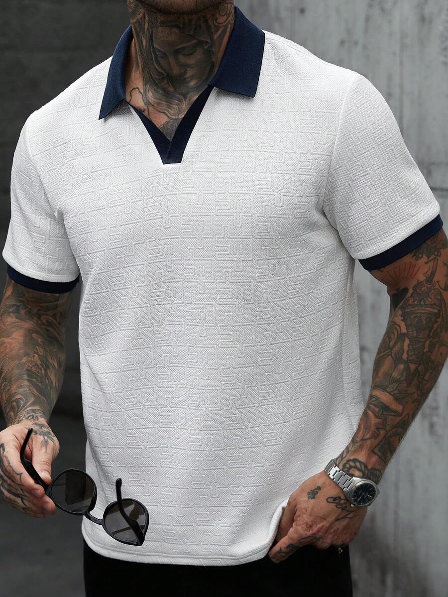 Mens Polo Shirt Contrast Binding Knit Short Sleeve – Valron
