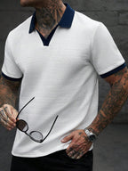 Mens Polo Shirt Contrast Binding Knit Short Sleeve – Valron