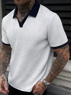 Mens Polo Shirt Contrast Binding Knit Short Sleeve – Valron