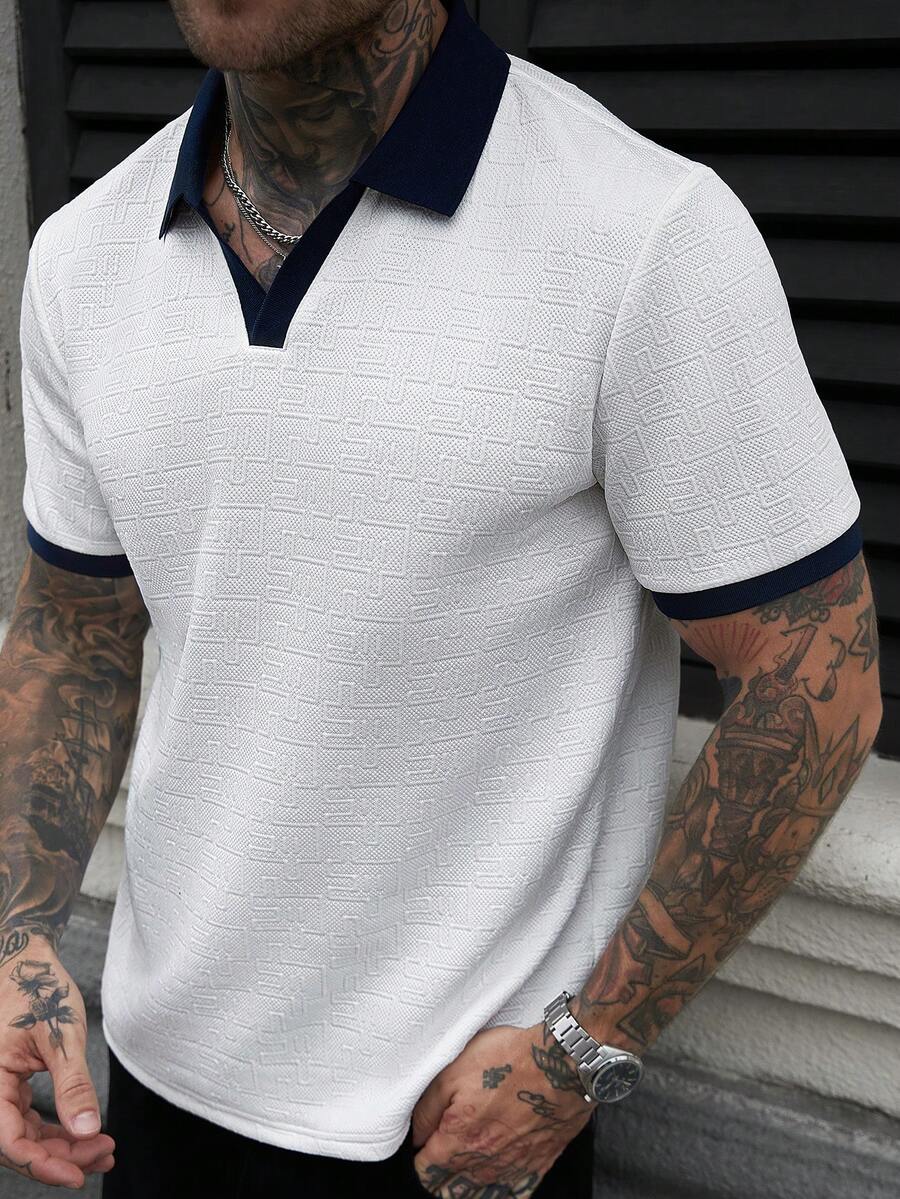 Mens Polo Shirt Contrast Binding Knit Short Sleeve – Valron