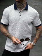 Mens Polo Shirt Contrast Binding Knit Short Sleeve – Valron