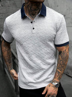 Mens Polo Shirt Contrast Binding Knit Short Sleeve – Valron