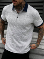 Mens Polo Shirt Contrast Binding Knit Short Sleeve – Valron