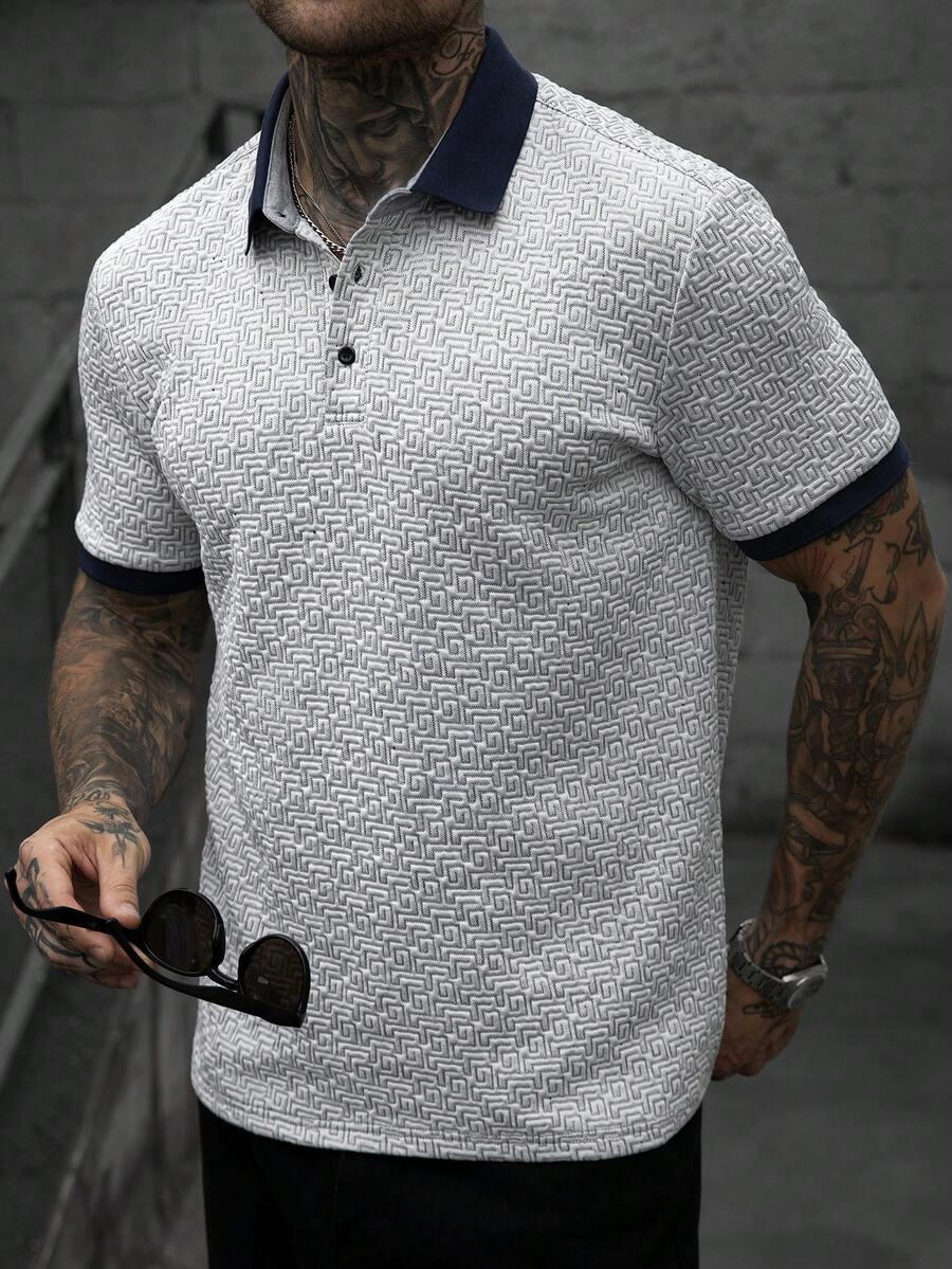 Mens Polo Shirt Contrast Binding Knit Short Sleeve – Valron