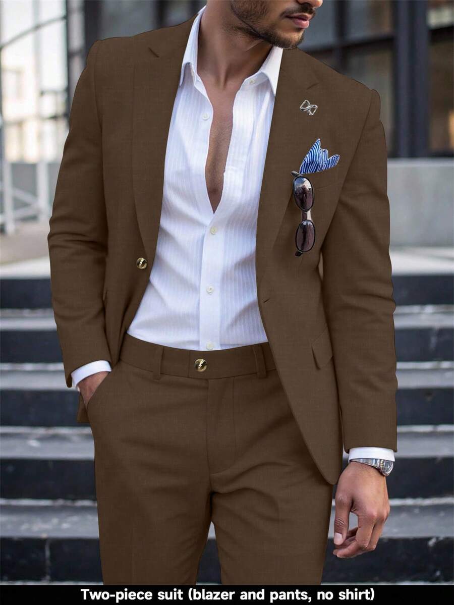 Men's Suit Blazer and Pants Set Slim Business Formal – Garvon