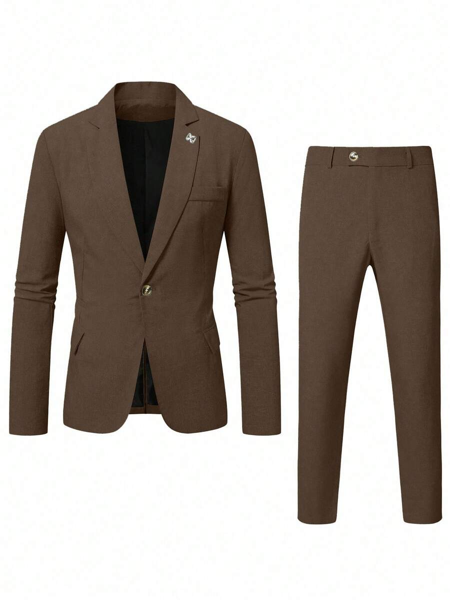 Men's Suit Blazer and Pants Set Slim Business Formal – Garvon