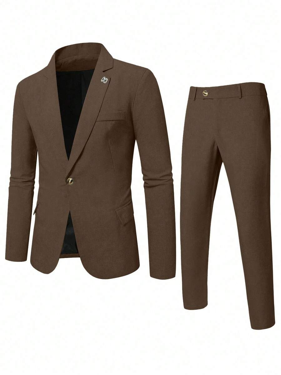 Men's Suit Blazer and Pants Set Slim Business Formal – Garvon
