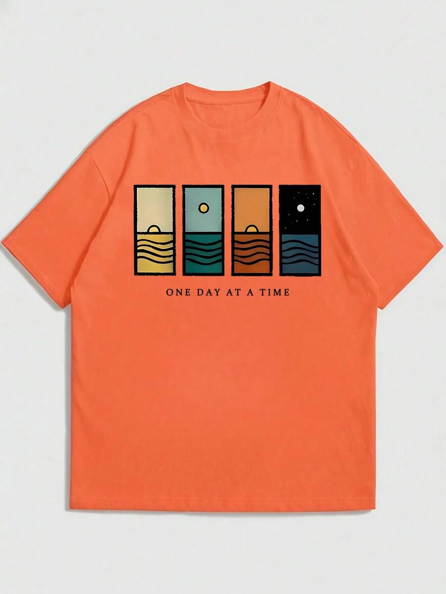 Men's T-Shirt Minimalist Graphic Drop Shoulder Short Sleeve – Corso