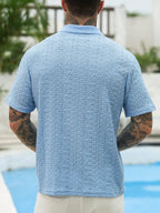 Mens Polo Shirt Contrast Binding Knit Short Sleeve – Valron