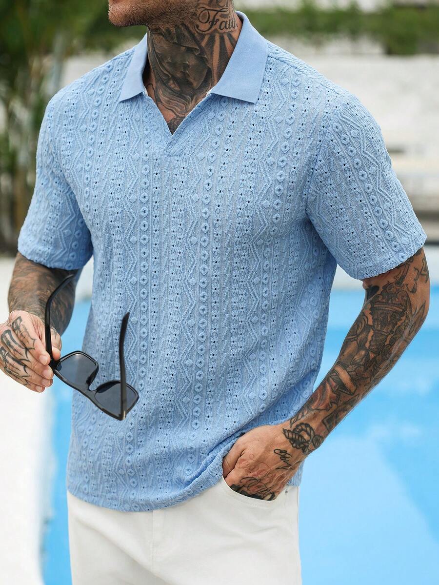 Mens Polo Shirt Contrast Binding Knit Short Sleeve – Valron