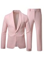 Mens Trouser Suit Shawl Collar Blazer Two-Piece Set – Vandro