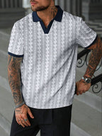 Mens Polo Shirt Contrast Binding Knit Short Sleeve – Valron
