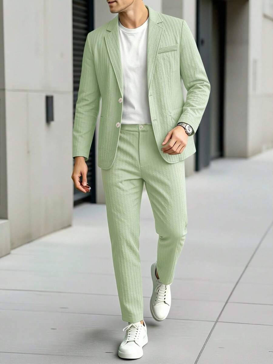 Men's Suit Blazer and Pants Set Slim Business Formal – Garvon