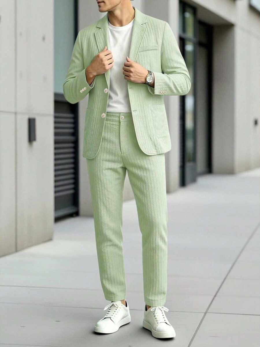 Men's Suit Blazer and Pants Set Slim Business Formal – Garvon