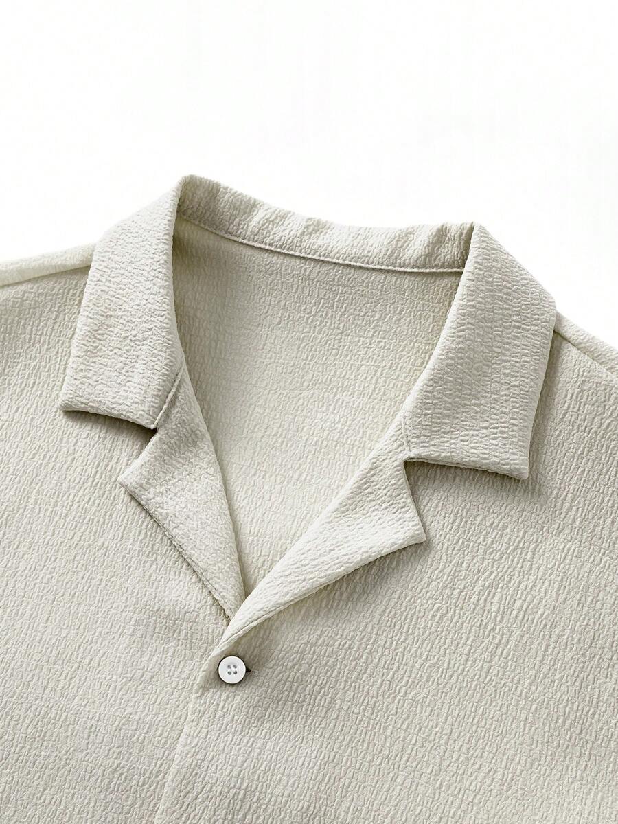 Mens Pant and Shirt Set Jacquard Short Sleeve Button-Up – Tarlen