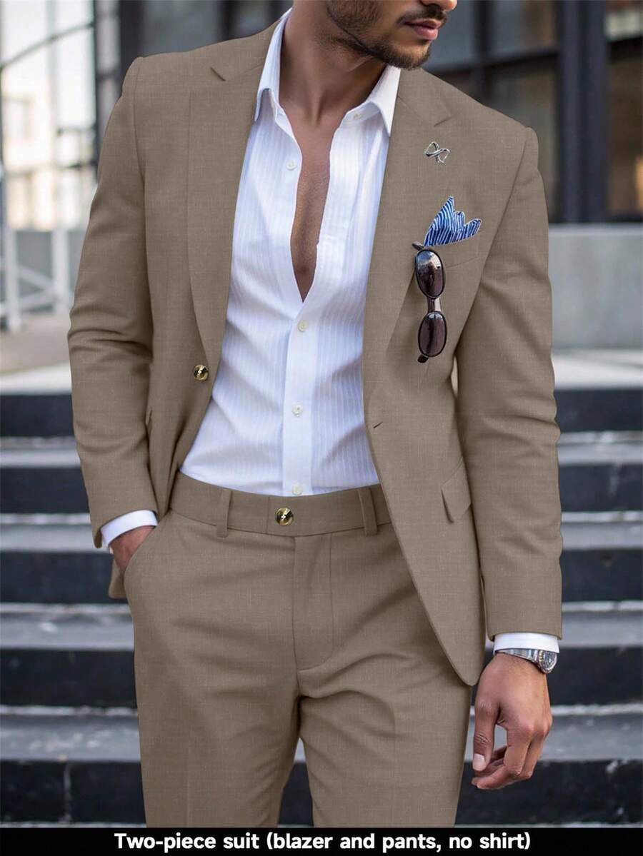 Men's Suit Blazer and Pants Set Slim Business Formal – Garvon