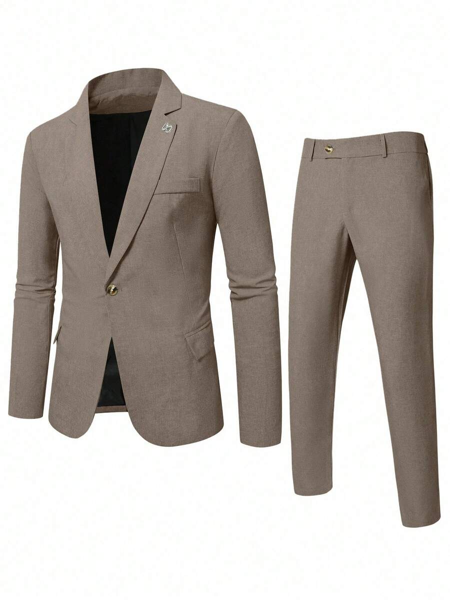Men's Suit Blazer and Pants Set Slim Business Formal – Garvon