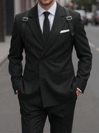 Mens Trouser Suit Shawl Collar Blazer Two-Piece Set – Vandro