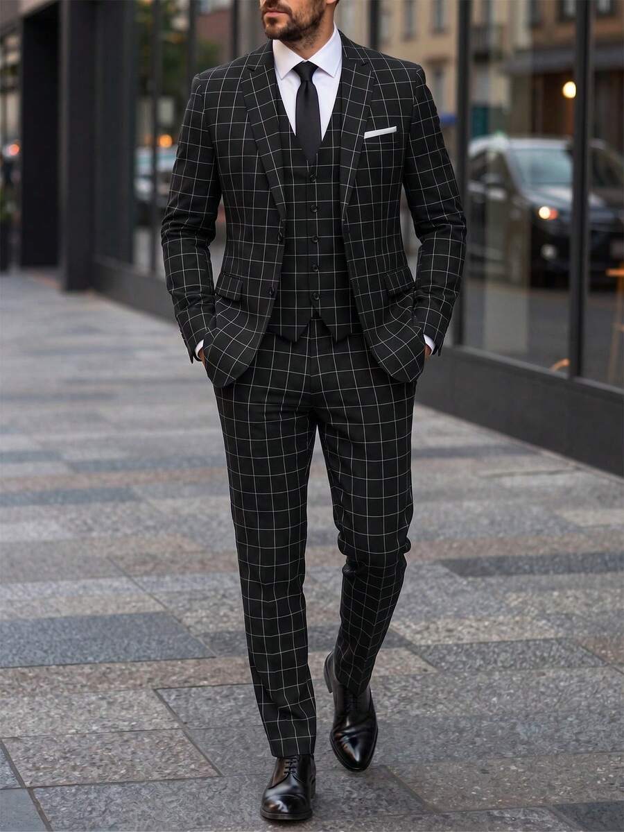 Men's Suit Blazer and Pants Set Slim Business Formal – Garvon