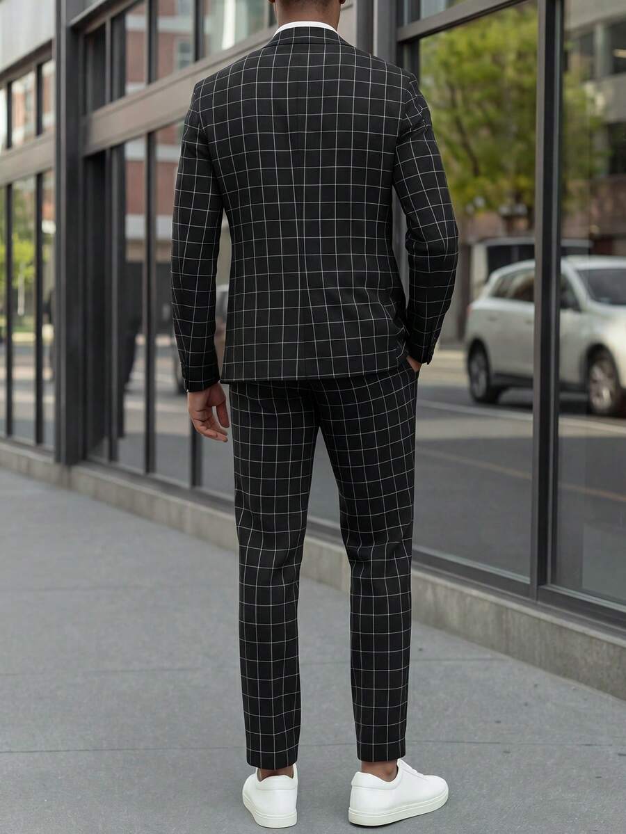 Men's Suit Blazer and Pants Set Slim Business Formal – Garvon