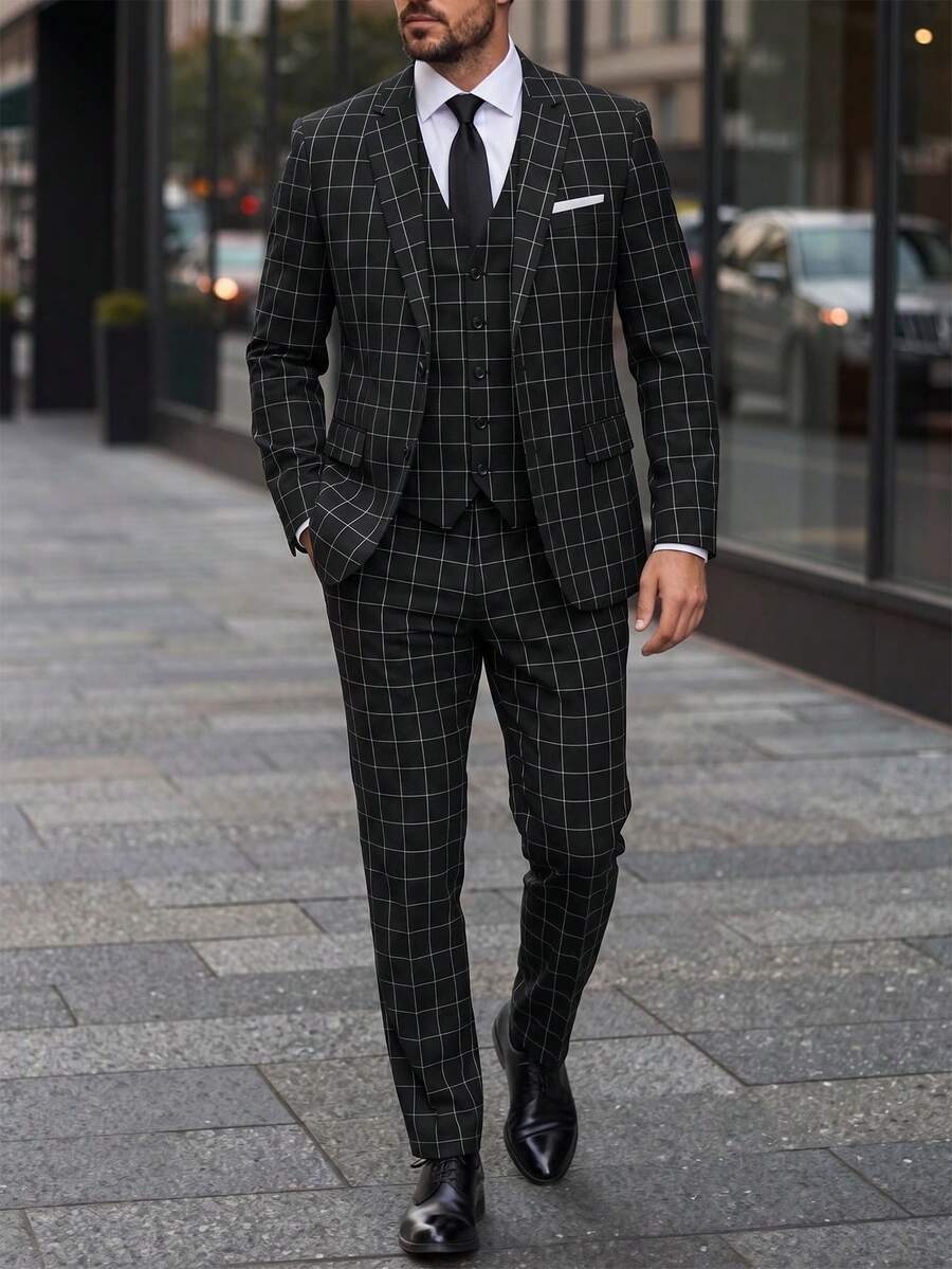 Men's Suit Blazer and Pants Set Slim Business Formal – Garvon