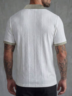 Mens Polo Shirt Contrast Binding Knit Short Sleeve – Valron