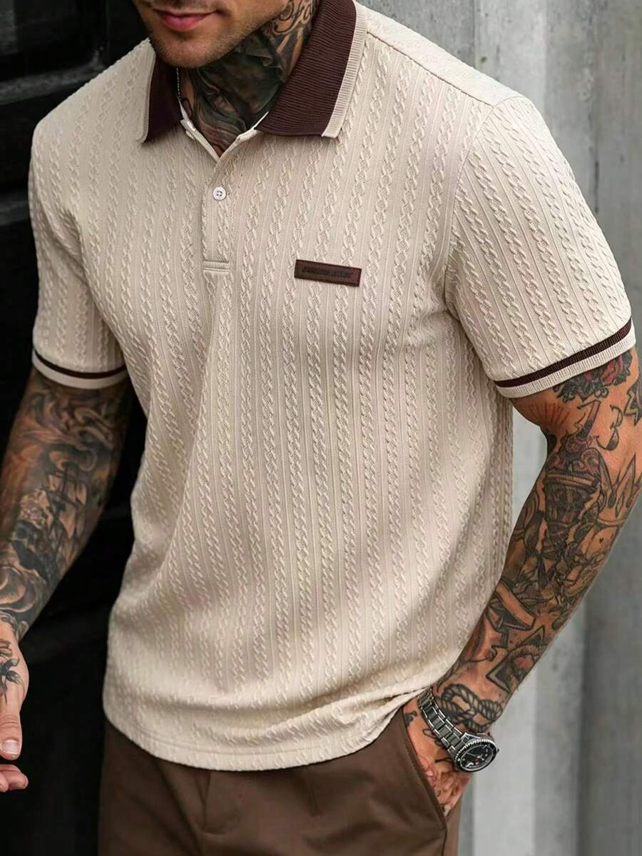 Mens Polo Shirt Contrast Binding Knit Short Sleeve – Valron