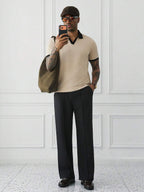 Mens Polo Shirt Contrast Binding Knit Short Sleeve – Valron