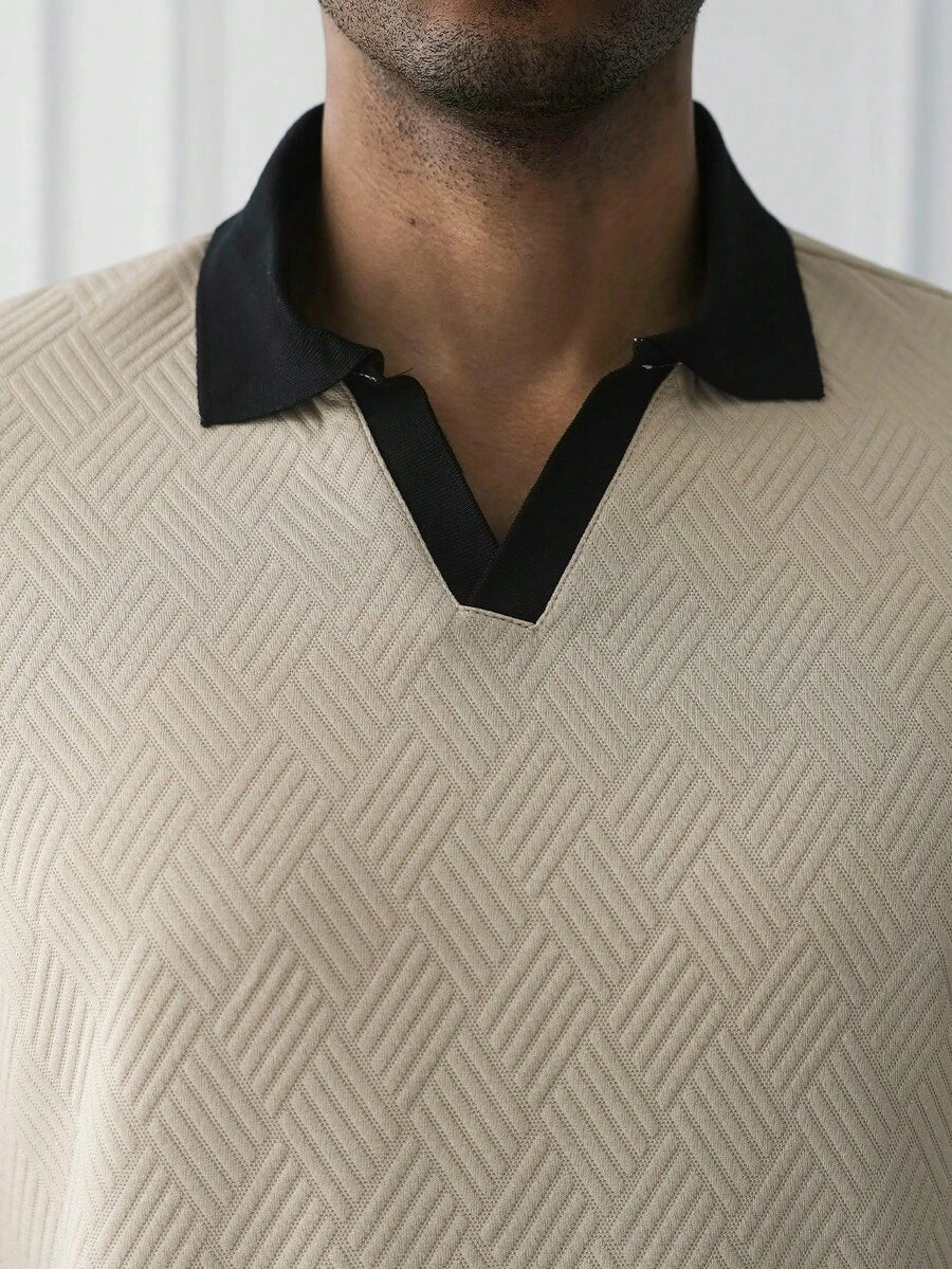 Mens Polo Shirt Contrast Binding Knit Short Sleeve – Valron