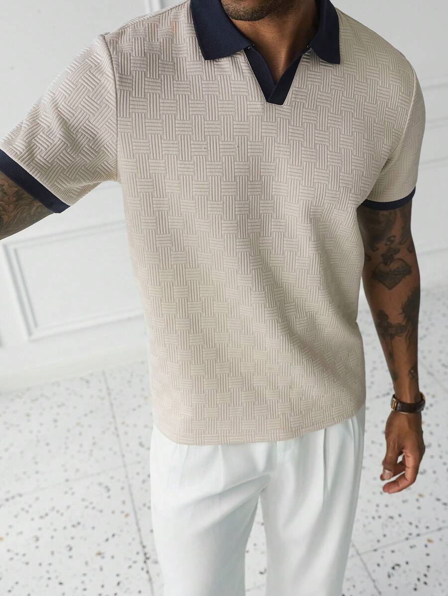 Mens Polo Shirt Contrast Binding Knit Short Sleeve – Valron
