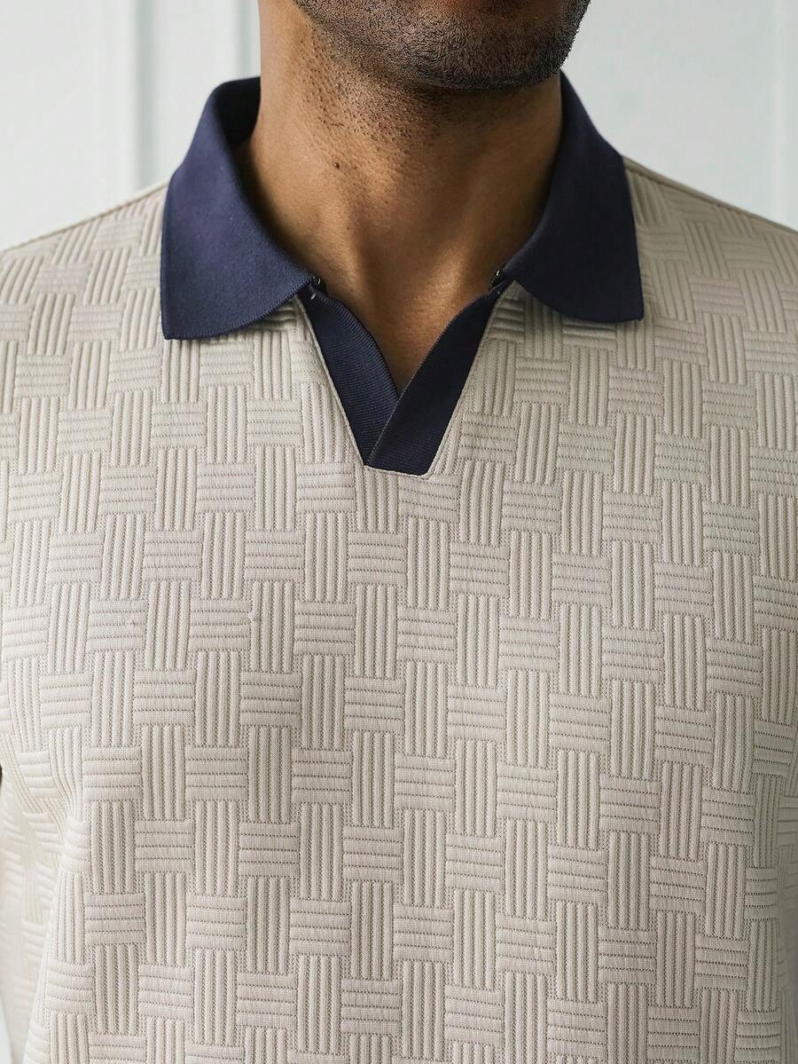Mens Polo Shirt Contrast Binding Knit Short Sleeve – Valron