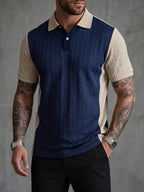 Mens Polo Shirt Contrast Binding Knit Short Sleeve – Valron