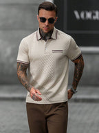 Mens Polo Shirt Contrast Binding Knit Short Sleeve – Valron