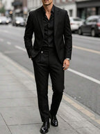 Mens Trouser Suit Shawl Collar Blazer Two-Piece Set – Vandro