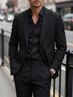 Mens Trouser Suit Shawl Collar Blazer Two-Piece Set – Vandro