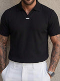 Mens Polo Shirt Geometric Jacquard Knit Short Sleeve – Balvex