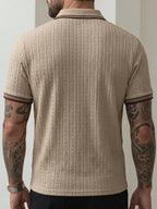 Mens Polo Shirt Contrast Binding Knit Short Sleeve – Valron