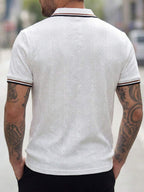 Mens Polo Shirt Contrast Binding Knit Short Sleeve – Valron