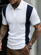 Mens Polo Shirt Contrast Binding Knit Short Sleeve – Valron