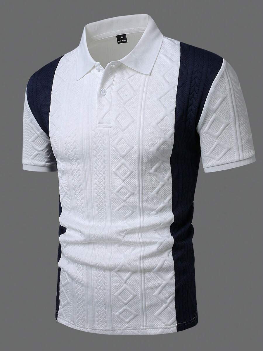 Mens Polo Shirt Contrast Binding Knit Short Sleeve – Valron