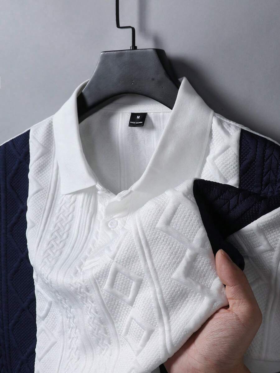 Mens Polo Shirt Contrast Binding Knit Short Sleeve – Valron